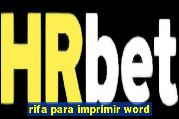 rifa para imprimir word